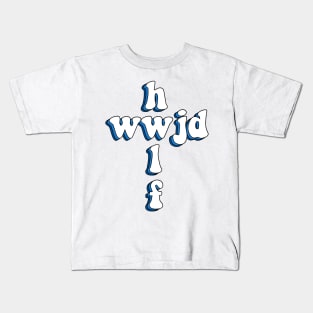 wwjd x hwlf (blueberry edition) Kids T-Shirt